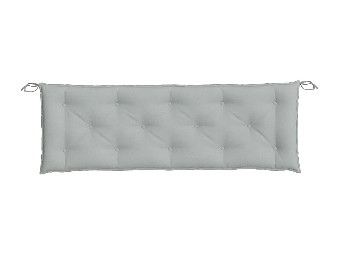 Coussins de banc de jardin lot de 2 gris clair mélangé tissu