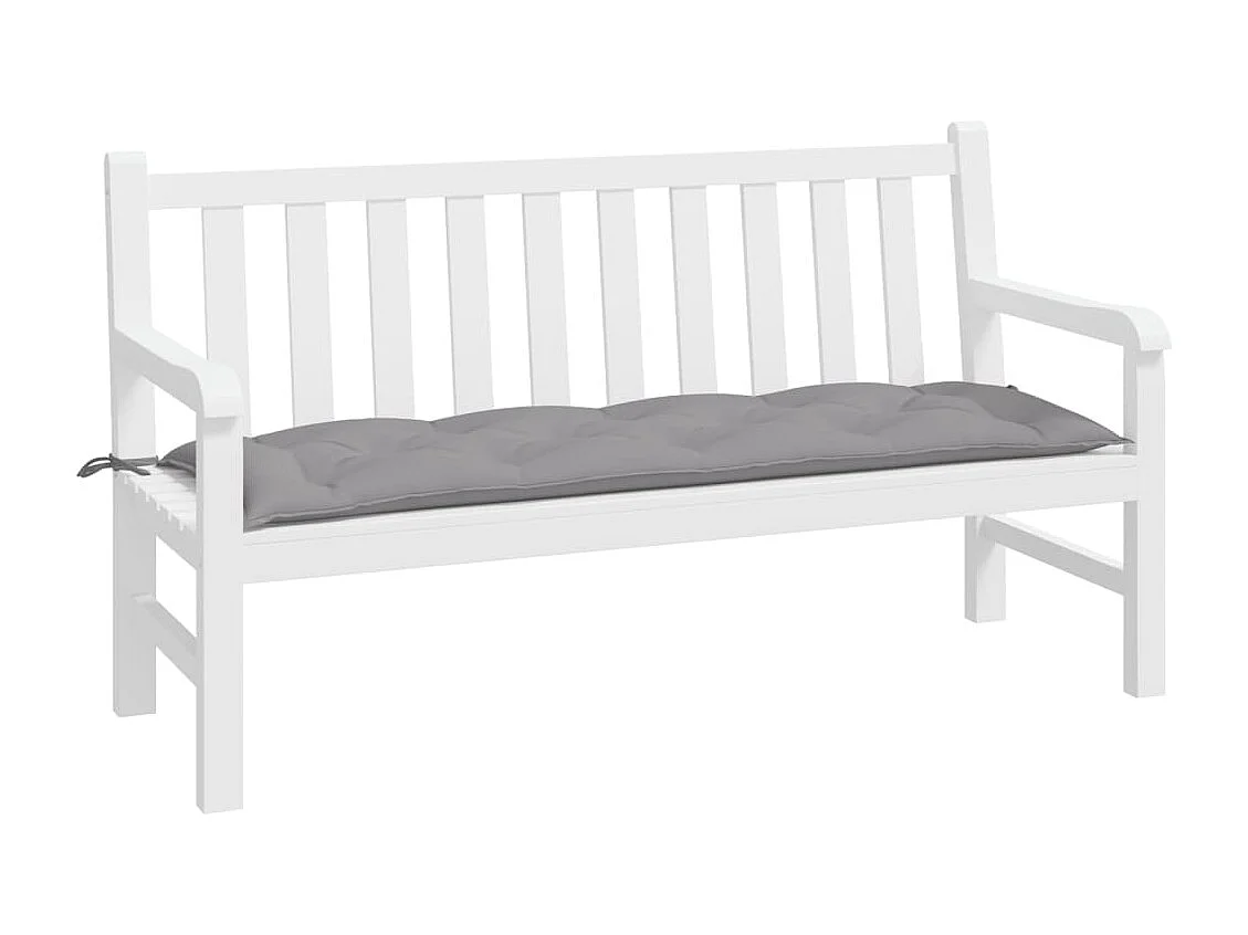Coussin de banc de jardin gris 150x50x7 cm tissu oxford