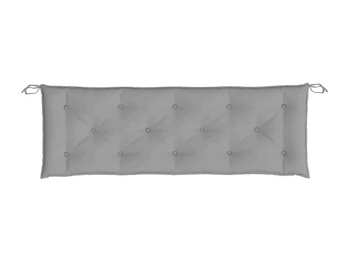 Coussin de banc de jardin gris 150x50x7 cm tissu oxford
