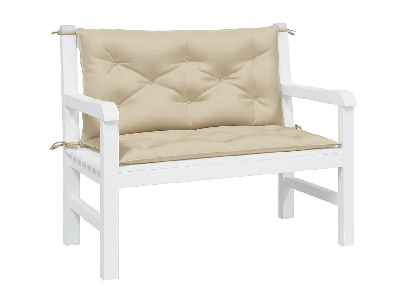 Coussins de banc de jardin 2 pièces beige 100x50x7 cm tissu Oxford