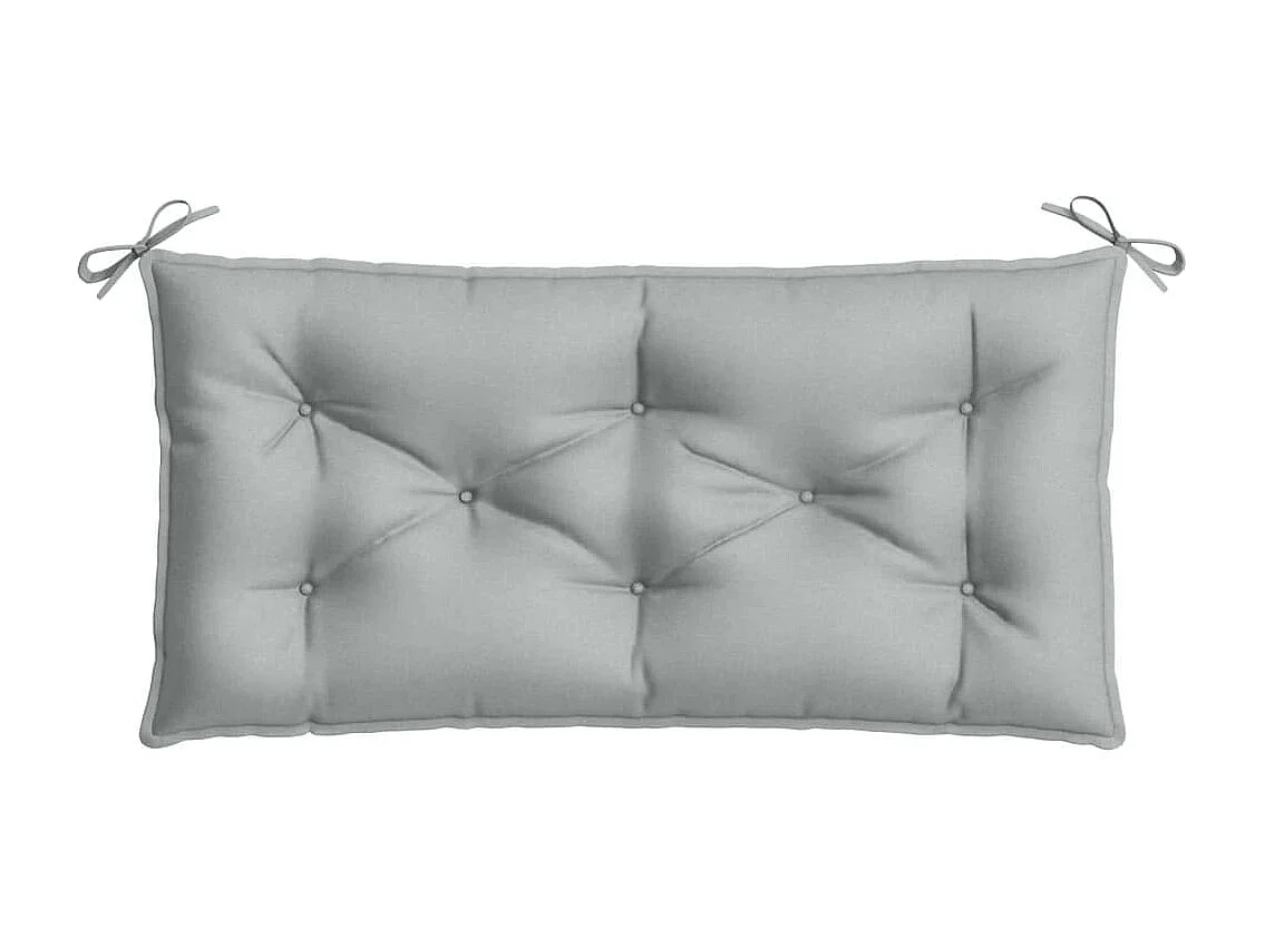Coussins de banc de jardin lot de 2 gris clair mélangé tissu
