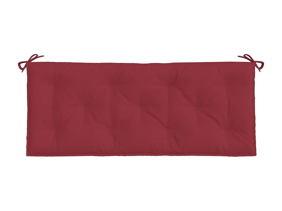 Coussin de banc de jardin rouge bordeaux 120x50x7 cm