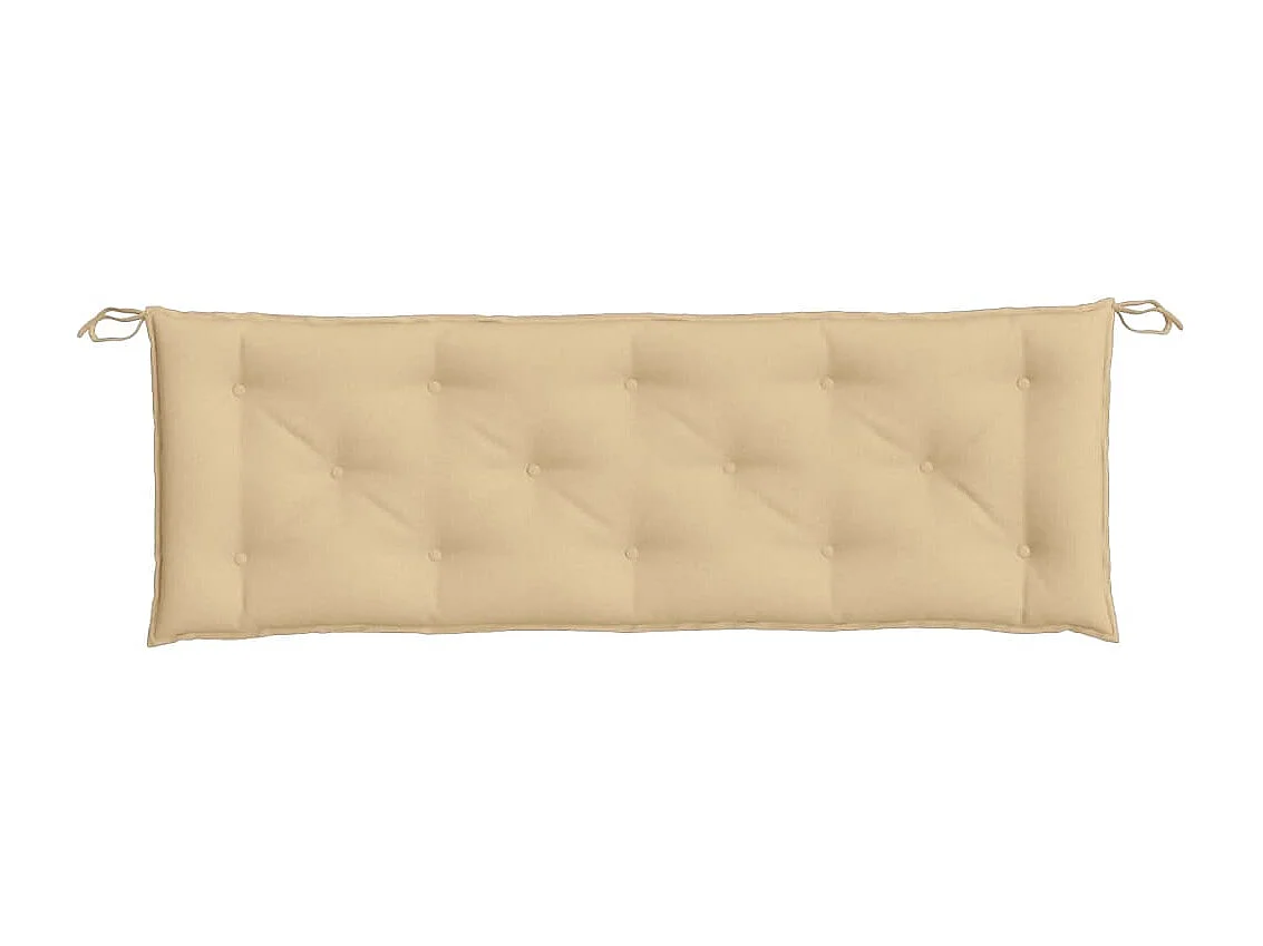 Coussin de banc de jardin beige mélangé 150x50x7 cm tissu