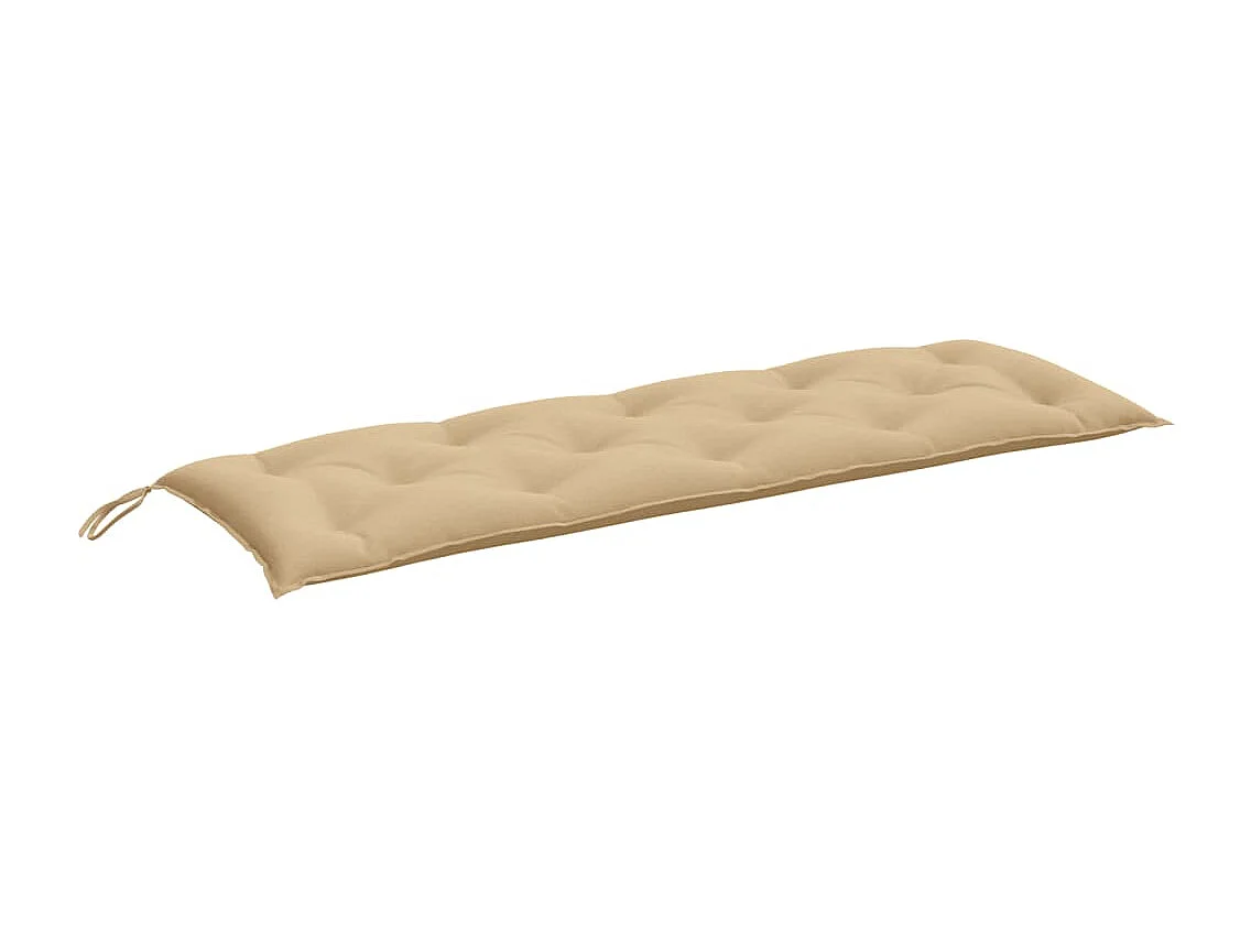 Coussin de banc de jardin beige mélangé 150x50x7 cm tissu
