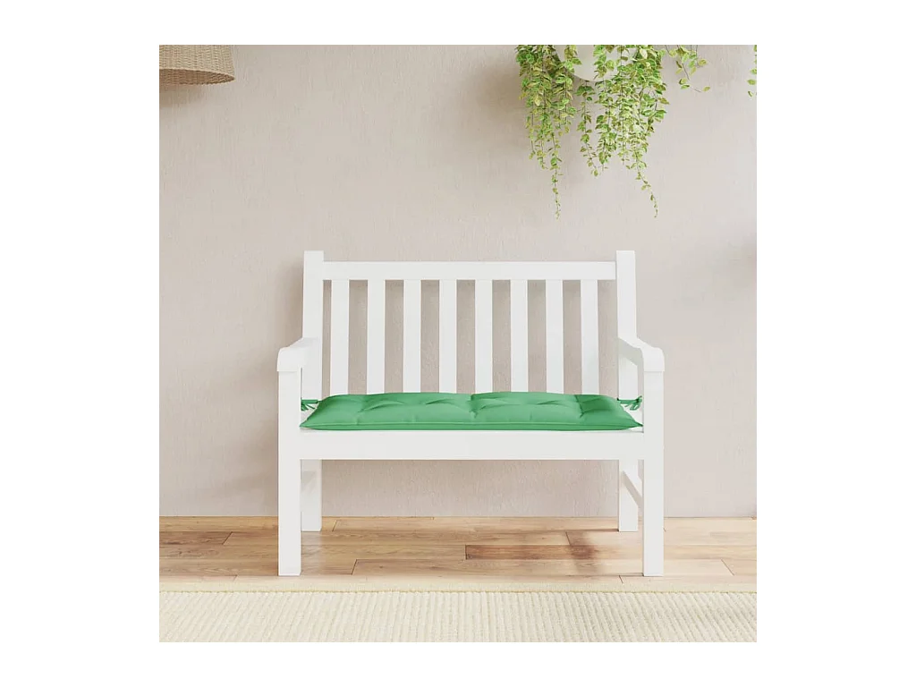 Coussin de banc de jardin vert 110x50x7 cm tissu oxford