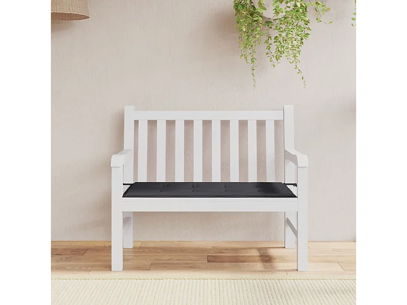 Almofadão para banco de jardim 100x50x3cm tecido oxford preto