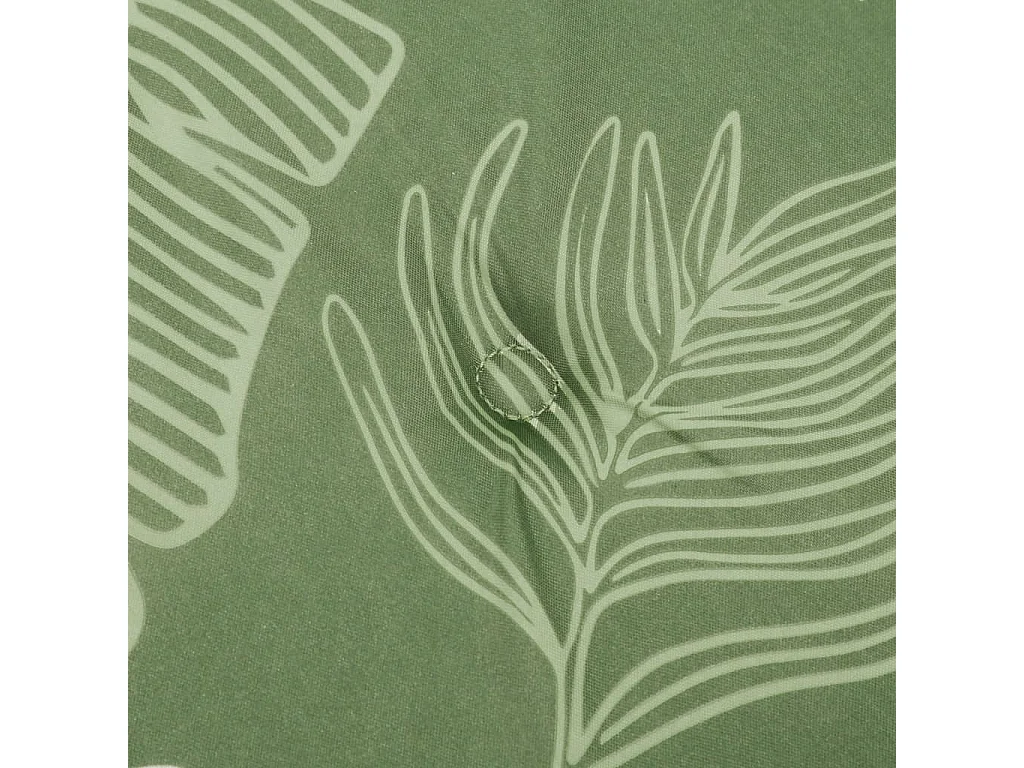 Coussin de banc de jardin motif de feuilles 100x50x3 cm