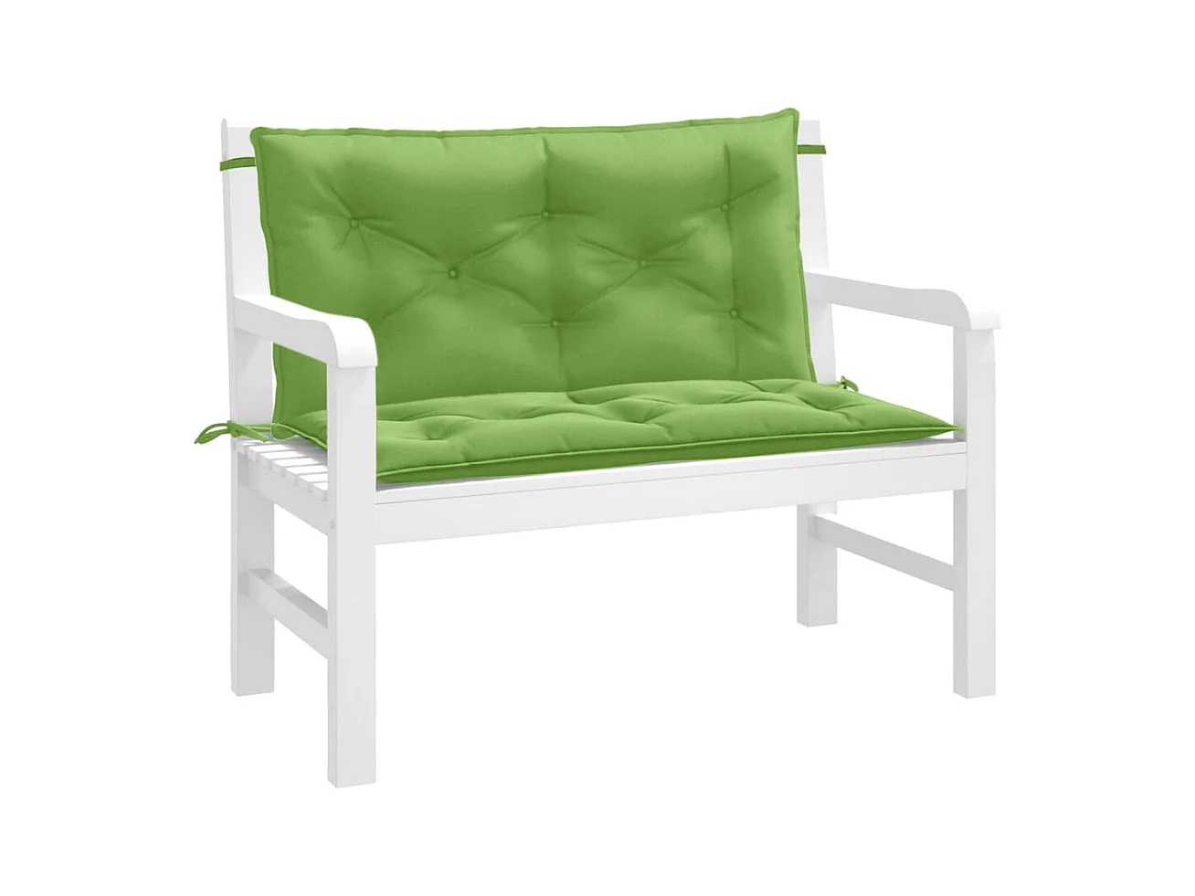 Coussins de banc de jardin lot de 2 vert mélangé tissu