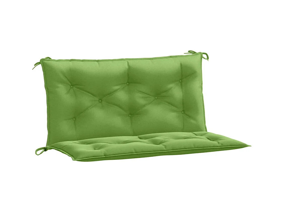 Coussins de banc de jardin lot de 2 vert mélangé tissu