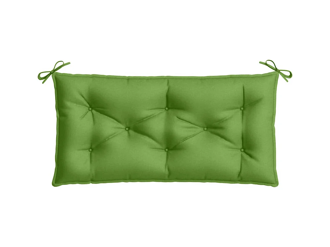 Coussins de banc de jardin lot de 2 vert mélangé tissu