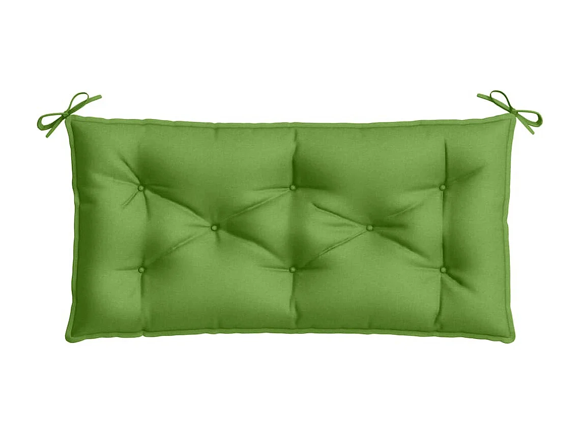 Coussins de banc de jardin lot de 2 vert mélangé tissu