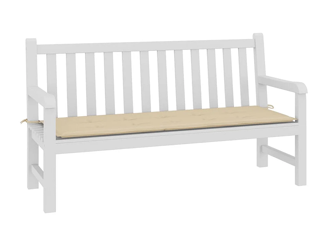 Almofadão para banco de jardim 150x50x3 cm tecido oxford bege