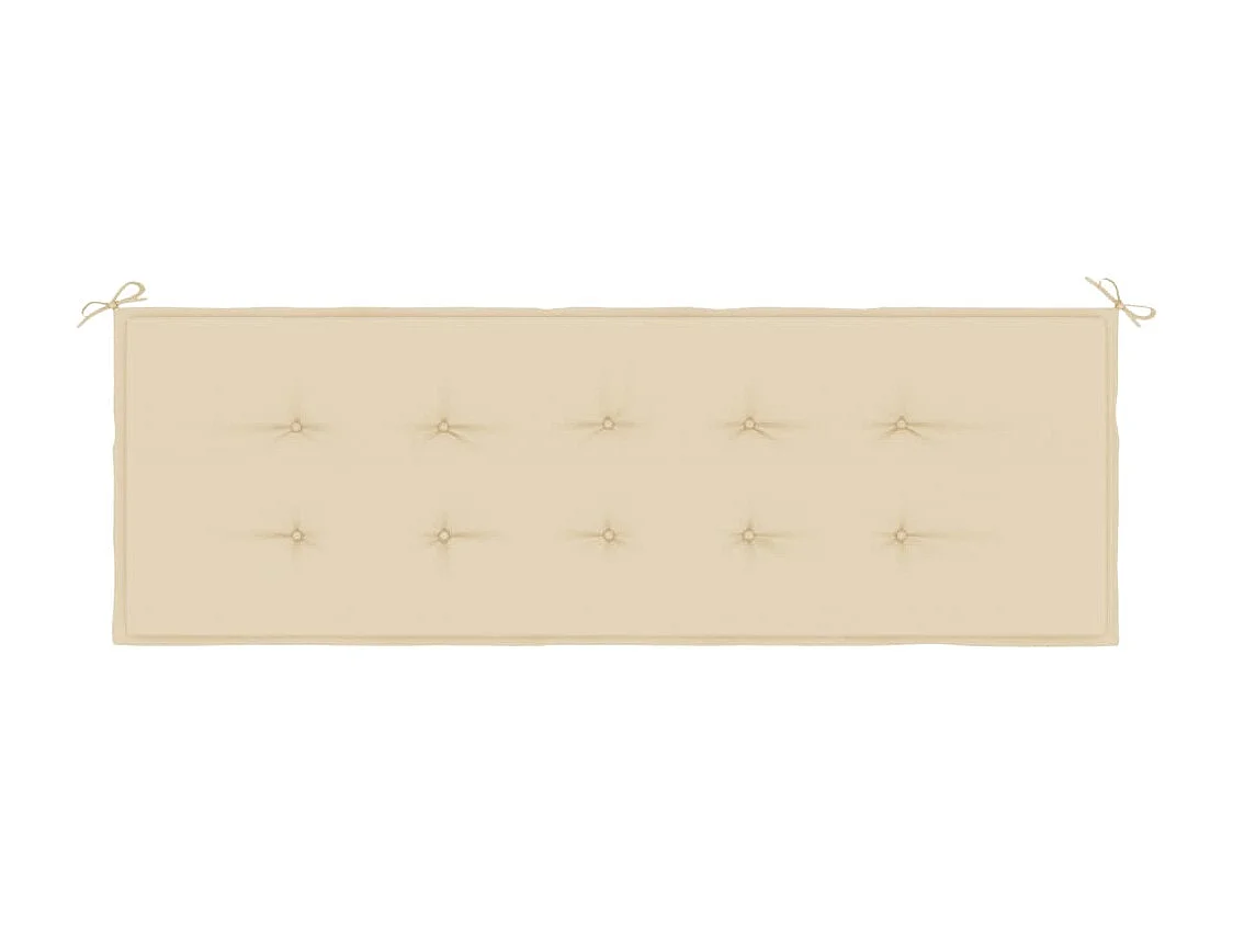 Almofadão para banco de jardim 150x50x3 cm tecido oxford bege