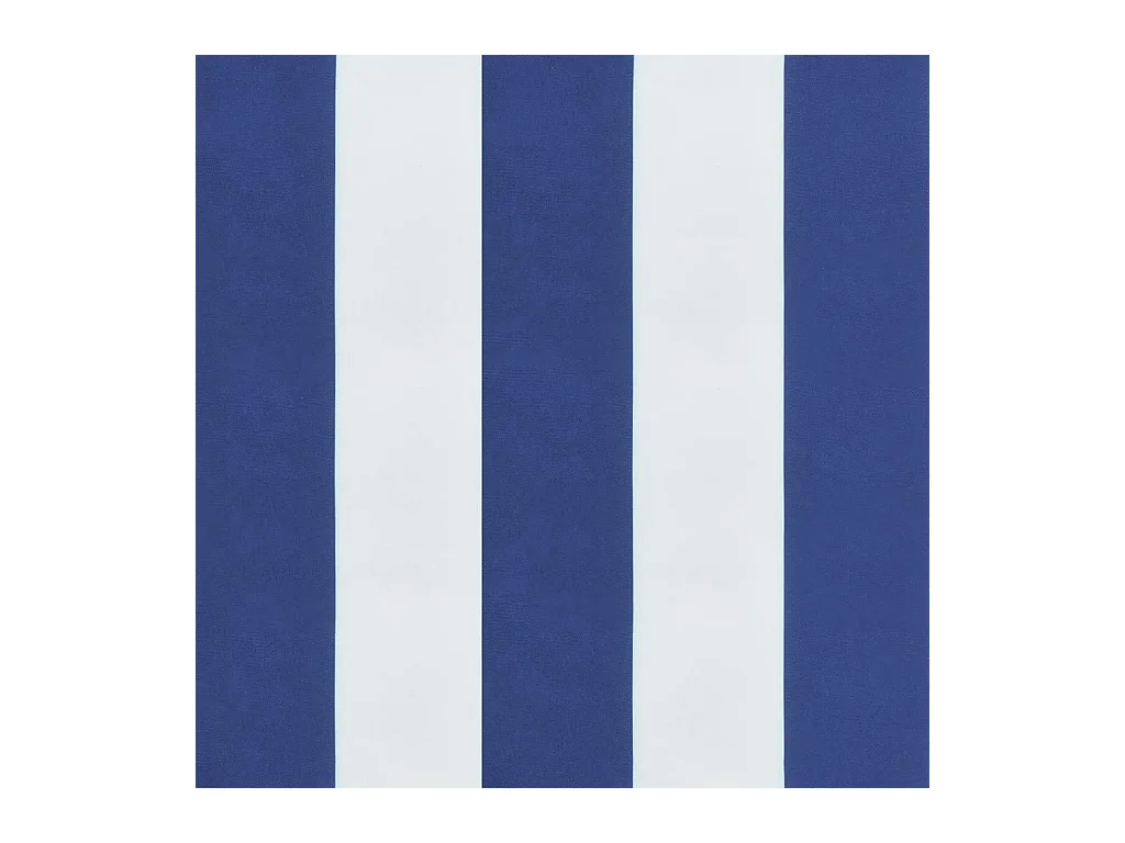Coussin de banc de jardin rayures bleues et blanches 120x50x3cm