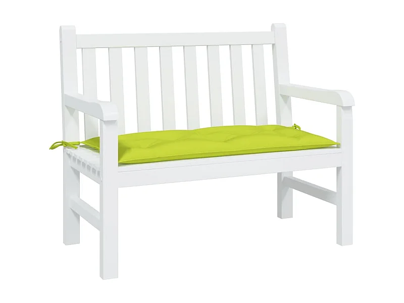 Coussin de banc de jardin vert brillant 100x50x7cm tissu oxford