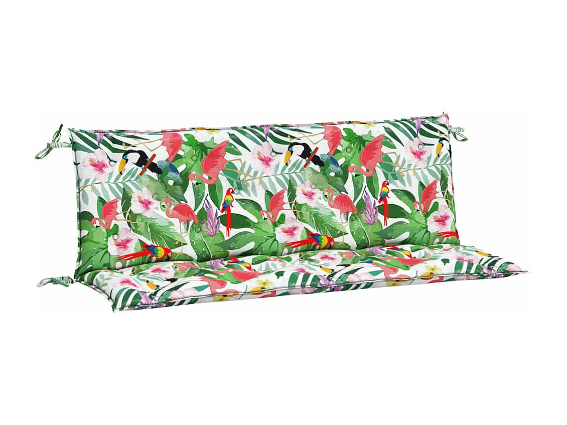 Coussins de banc de jardin lot de 2 multicolore 150x50x7 cm