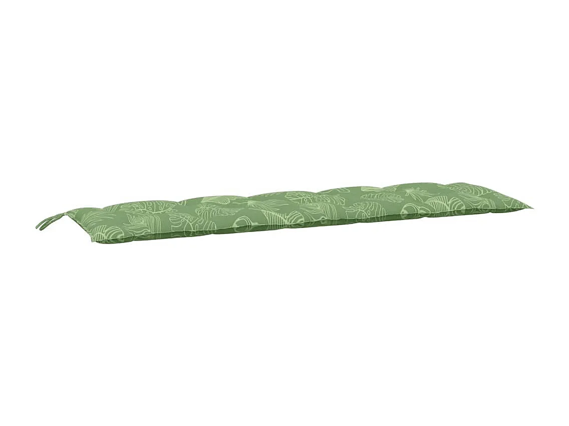 Coussins de banc de jardin 2 pièces motif de feuilles tissu Oxford