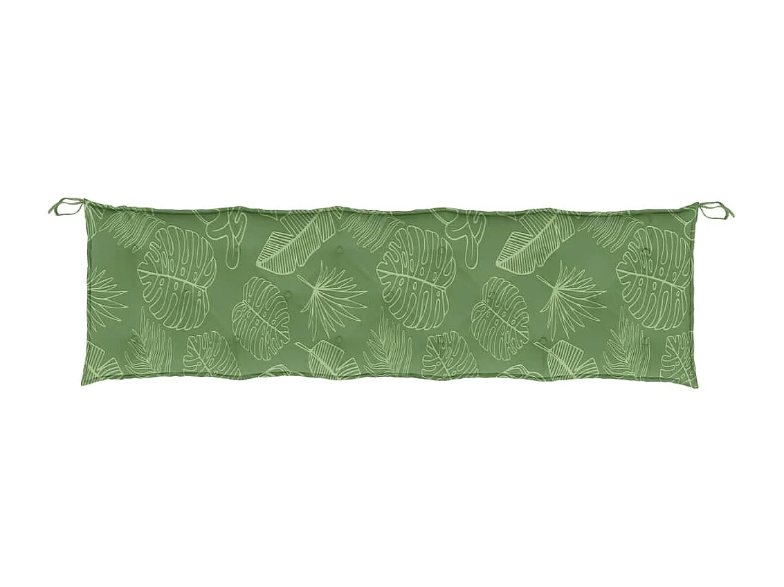 Coussins de banc de jardin 2 pièces motif de feuilles tissu Oxford