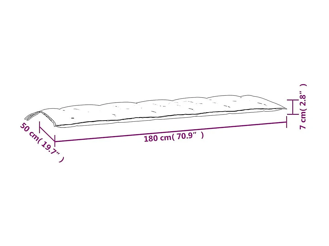 Coussins de banc de jardin 2 pièces motif de feuilles tissu Oxford