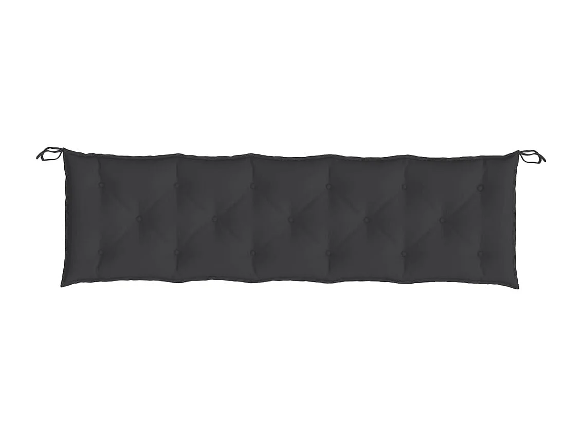 Almofadão para banco de jardim 180x50x7 cm tecido oxford preto