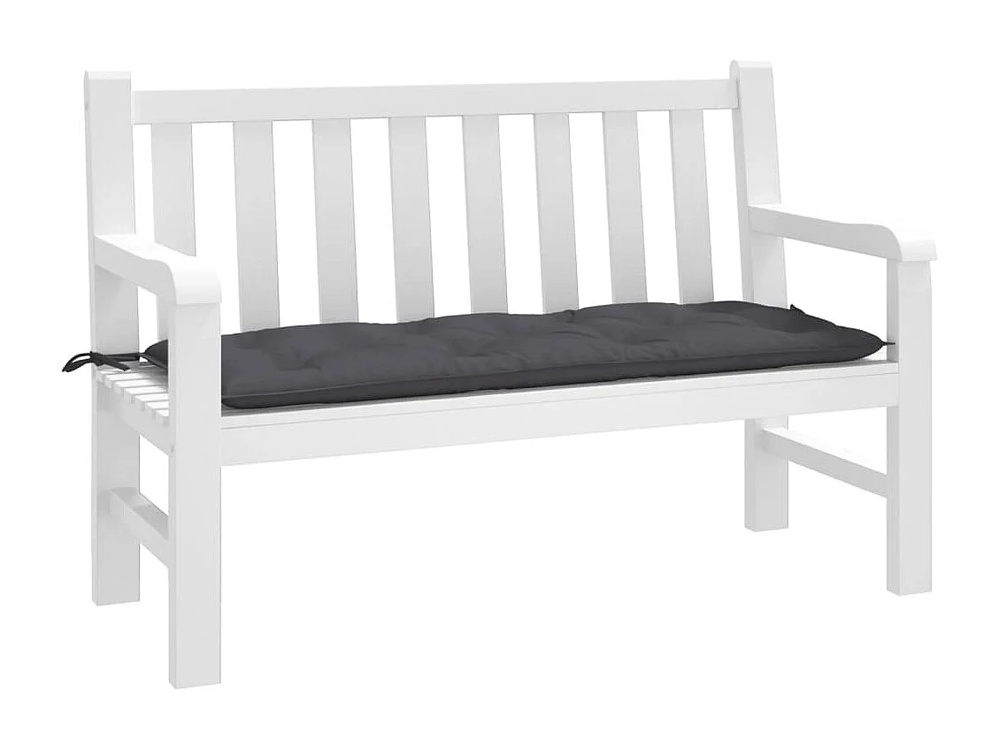 Almofadão para banco de jardim 120x50x7cm tecido oxford antracite