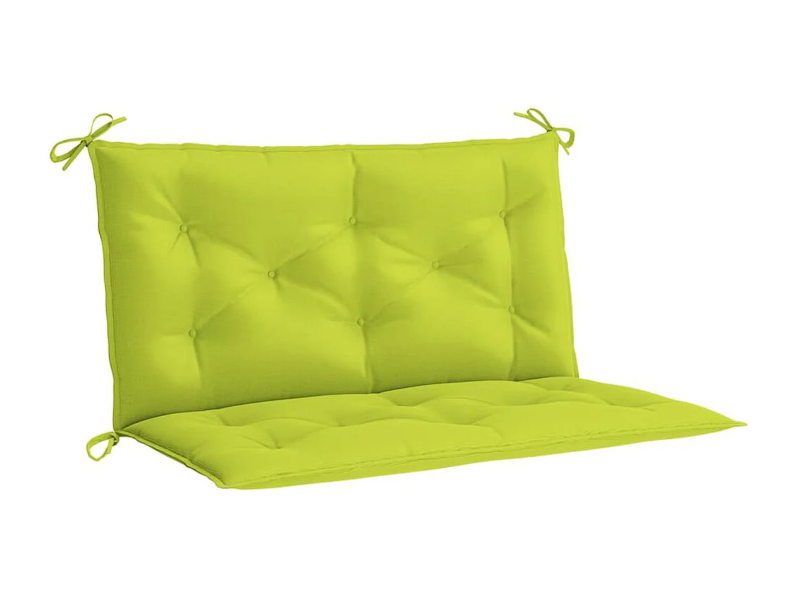 Coussins de banc de jardin 2 pièces vert vif tissu Oxford