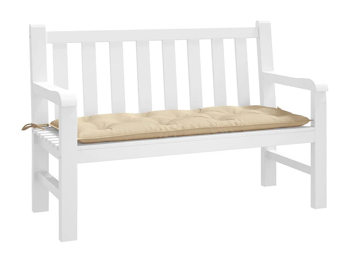 Cojín de banco de jardín tela Oxford beige 120x50x7 cm