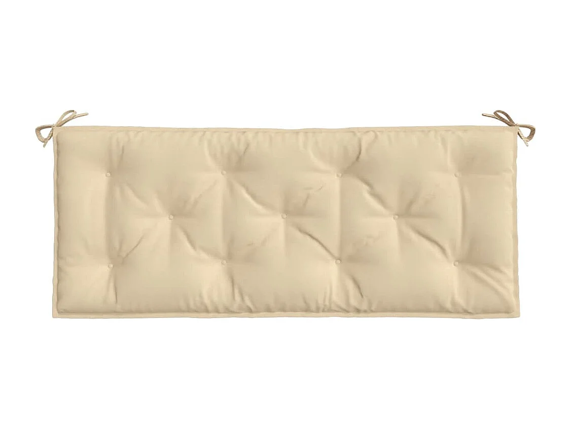 Cojín de banco de jardín tela Oxford beige 120x50x7 cm