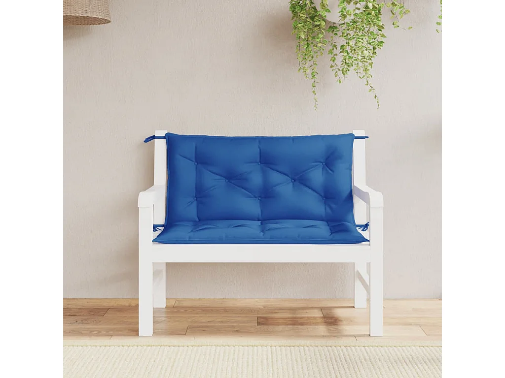 Coussins de banc de jardin 2 pièces bleu royal tissu oxford