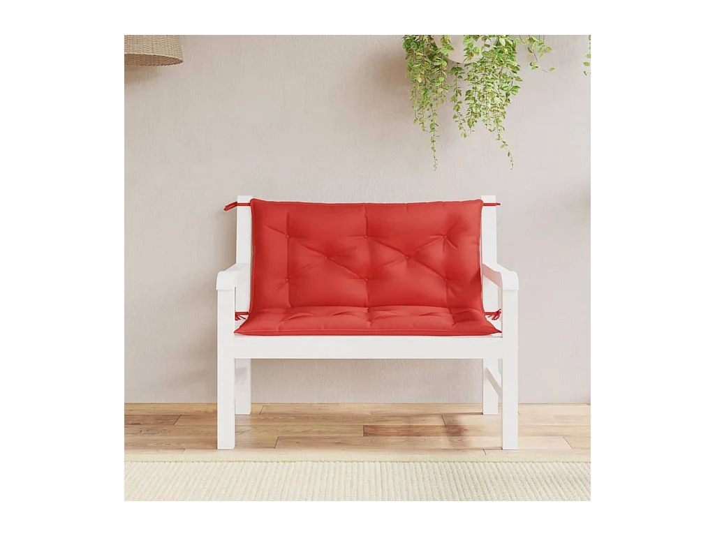 Tuinbankkussens 2 st 100x50x7 cm oxford stof rood
