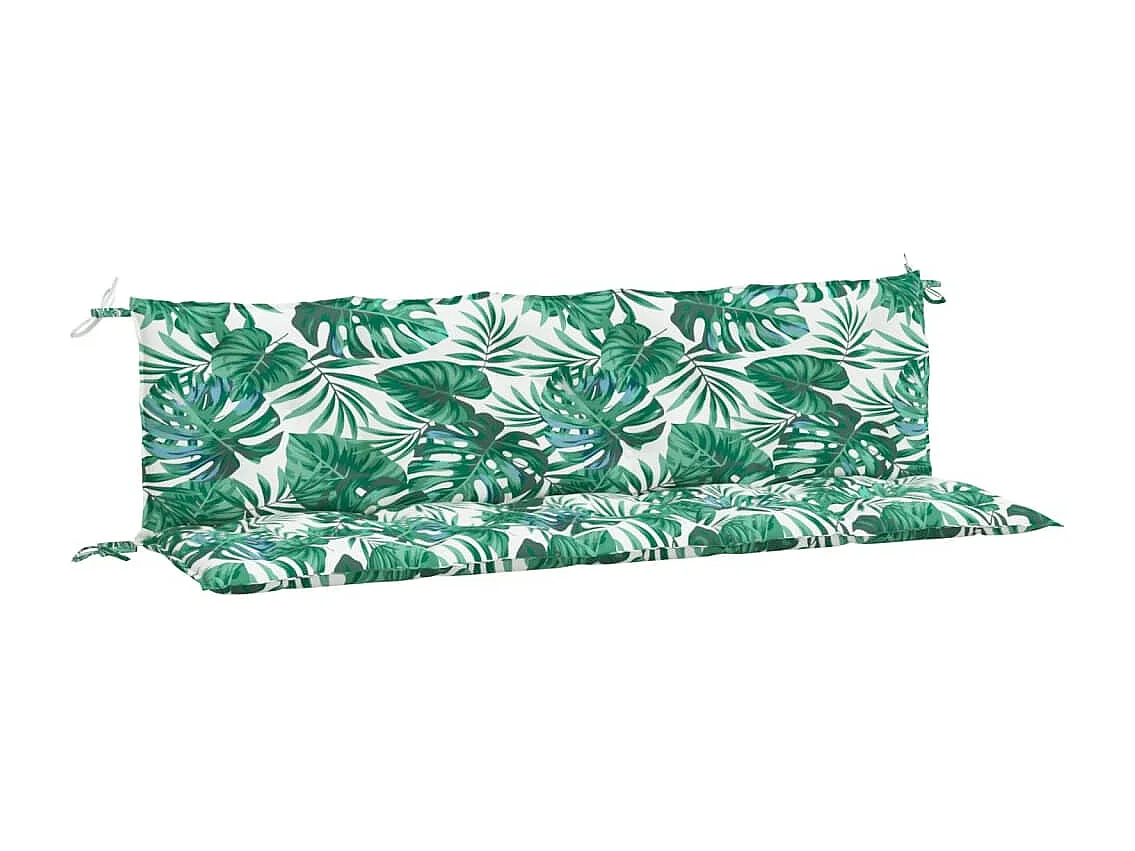 Coussins de banc de jardin lot de 2 motif de feuilles