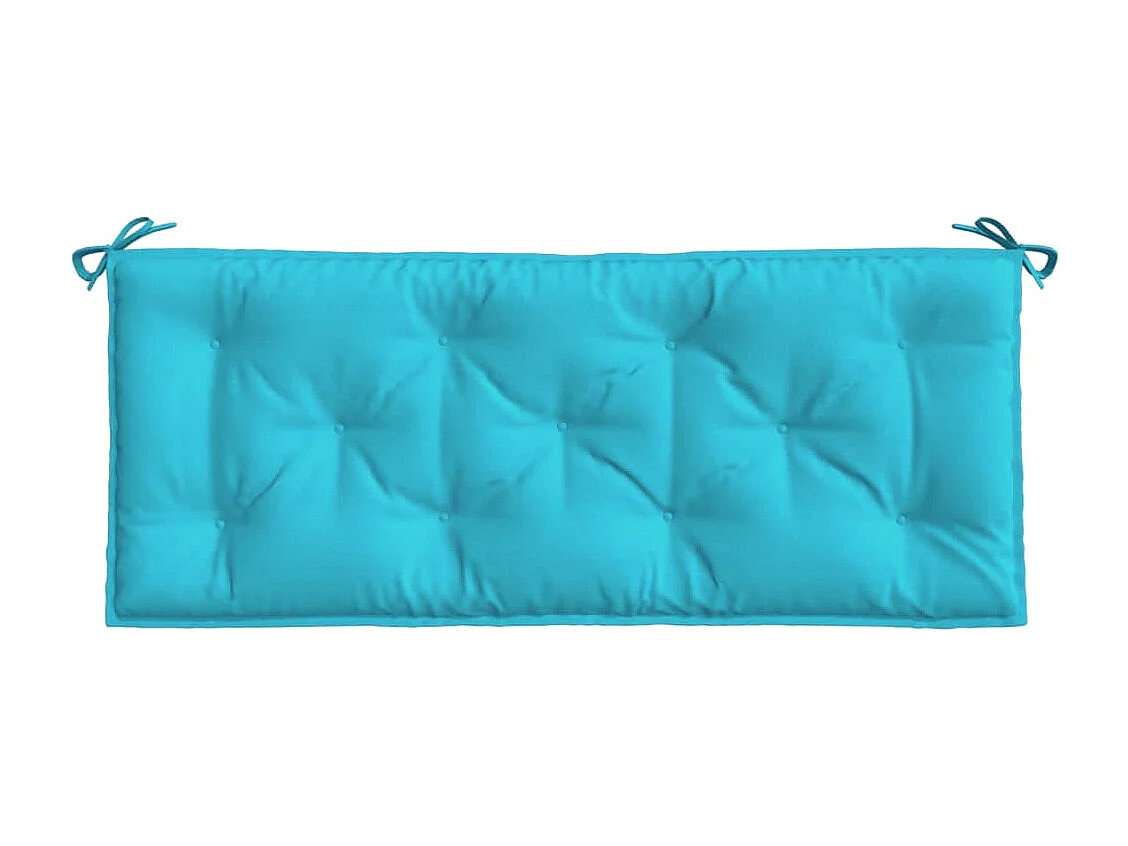 Coussin de banc de jardin turquoise 120x50x7 cm tissu