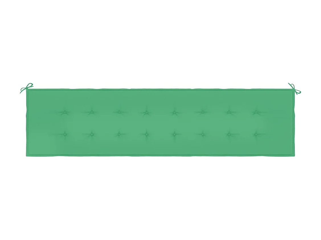 Cojín de banco de jardín tela Oxford verde 200x50x3 cm