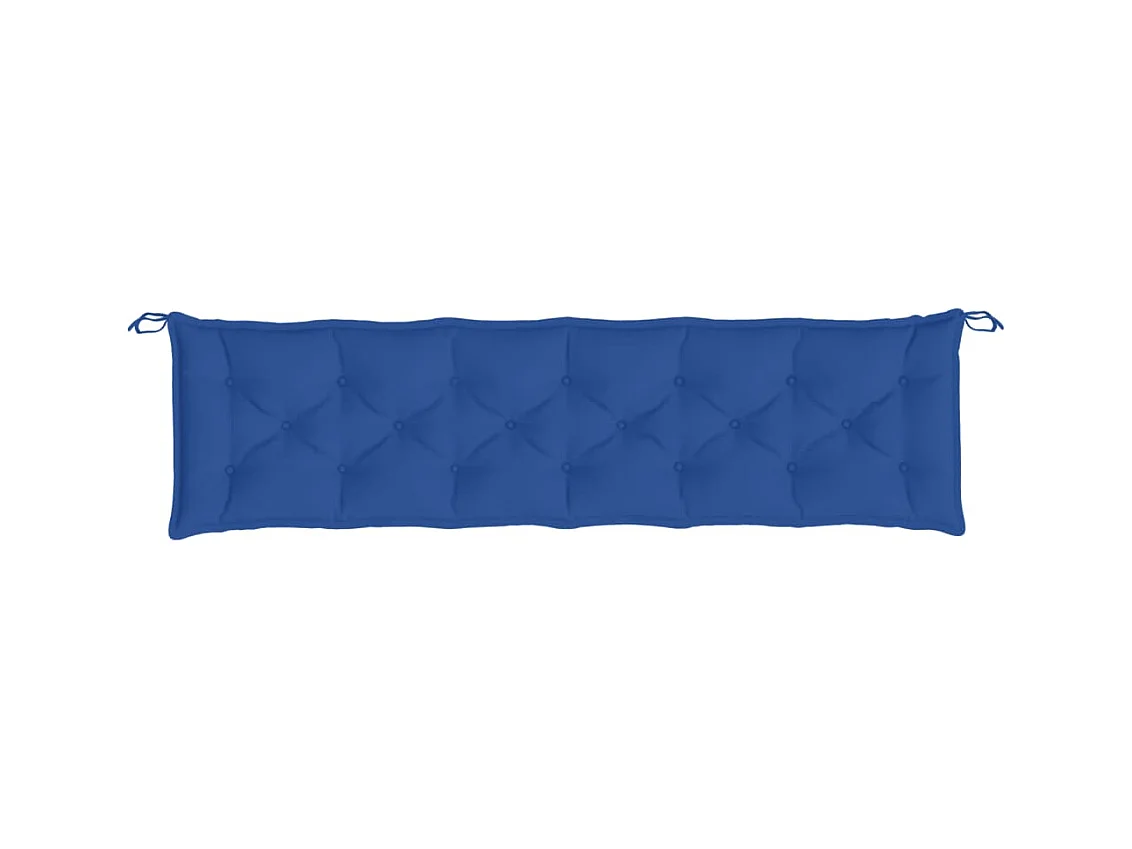 Cojín para banco de jardín tela Oxford azul real 200x50x7 cm