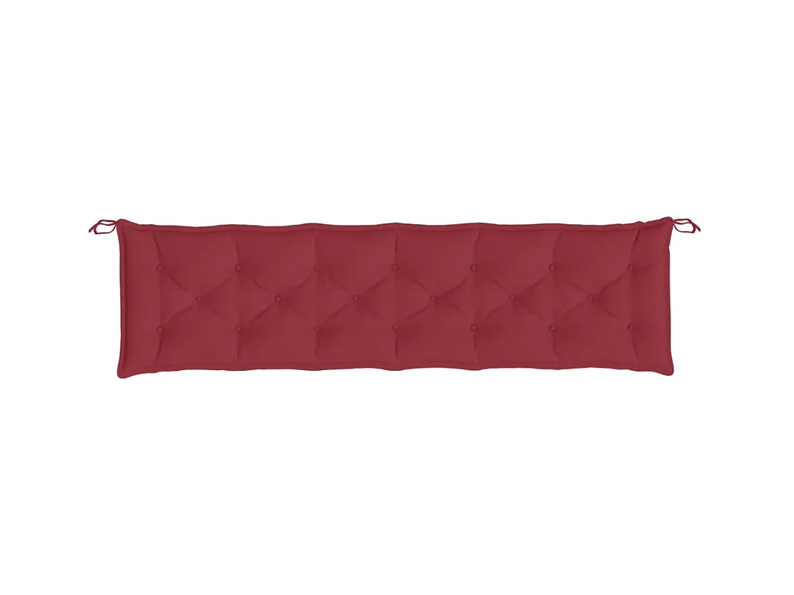 Coussins de banc de jardin 2 pièces rouge bordeaux tissu Oxford