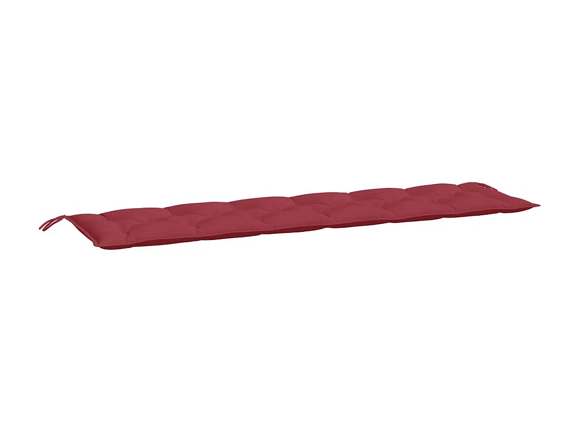 Coussins de banc de jardin 2 pièces rouge bordeaux tissu Oxford