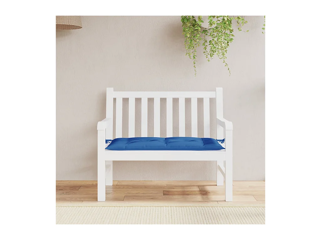 Coussin de banc de jardin bleu 110x50x7 cm tissu oxford