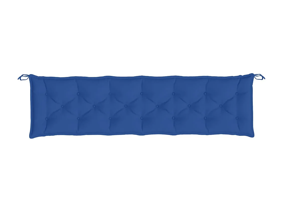 Coussins de banc de jardin 2 pièces bleu 200x50x7 cm tissu Oxford