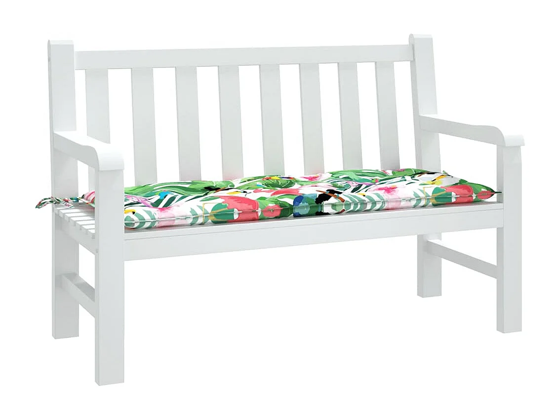 Almofadão para banco de jardim 120x50x7 cm tecido multicor