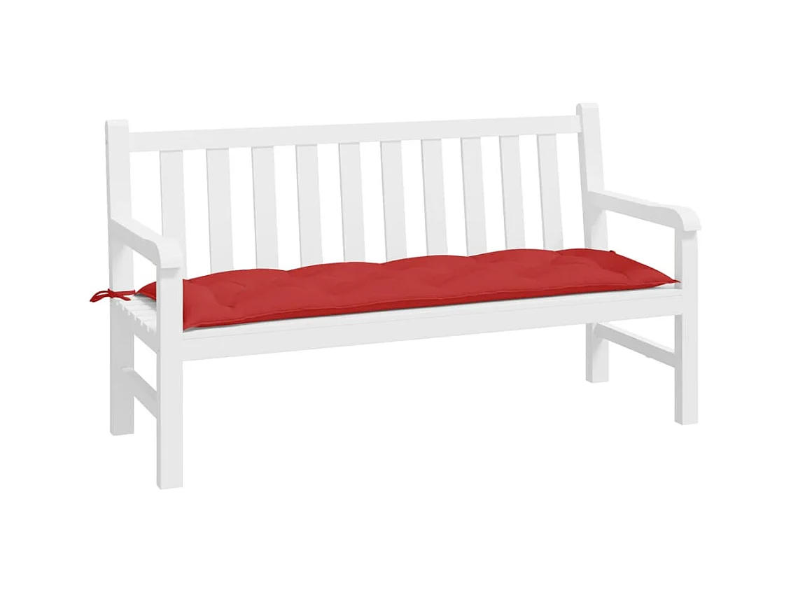 Coussin de banc de jardin rouge 150x50x7 cm tissu oxford