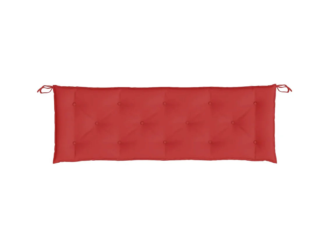 Coussin de banc de jardin rouge 150x50x7 cm tissu oxford