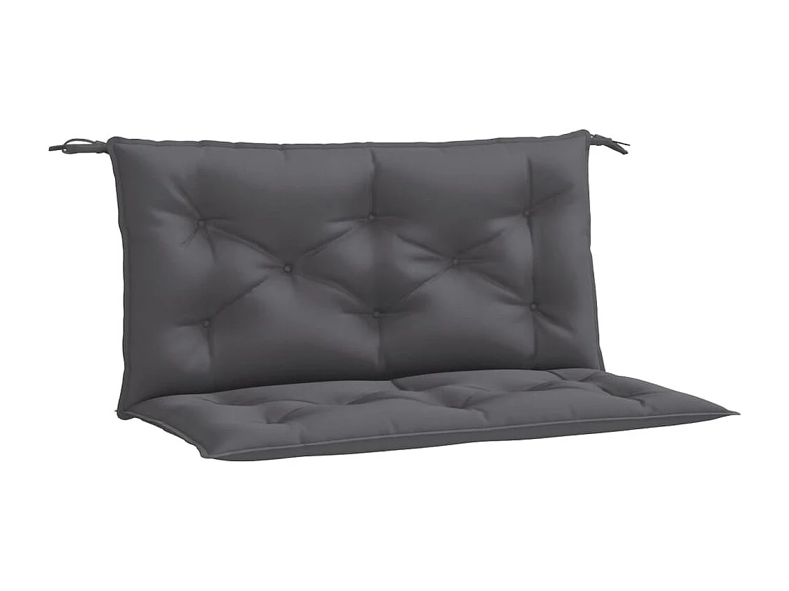 Coussins de banc de jardin 2 pièces anthracite tissu Oxford