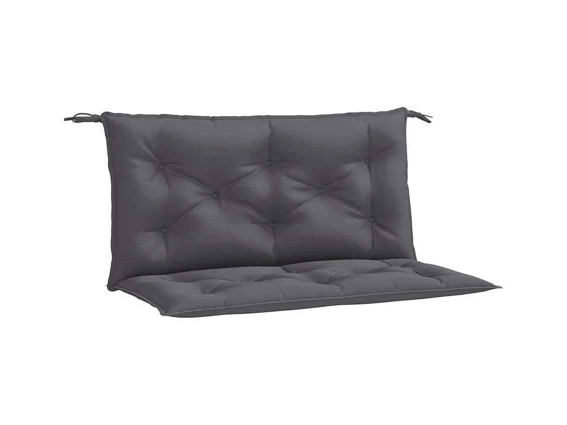 Cojines de banco de jardín 2 unidades antracita 100x50x7 cm
