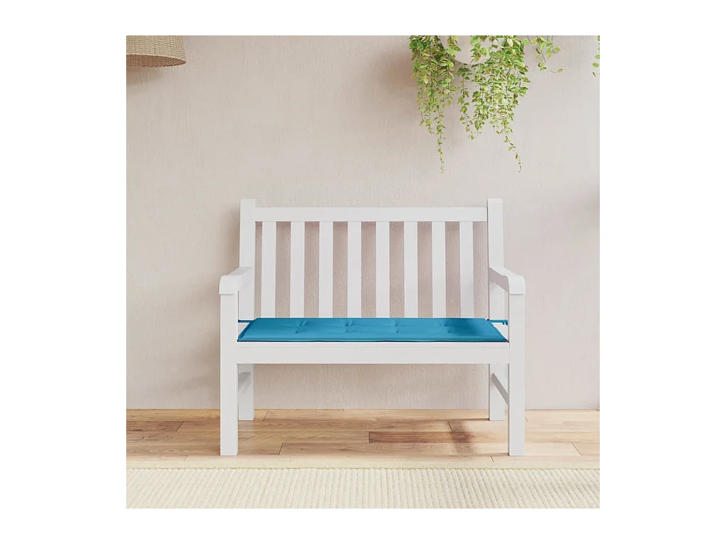 Coussin de banc de jardin bleu 120x50x3 cm tissu oxford