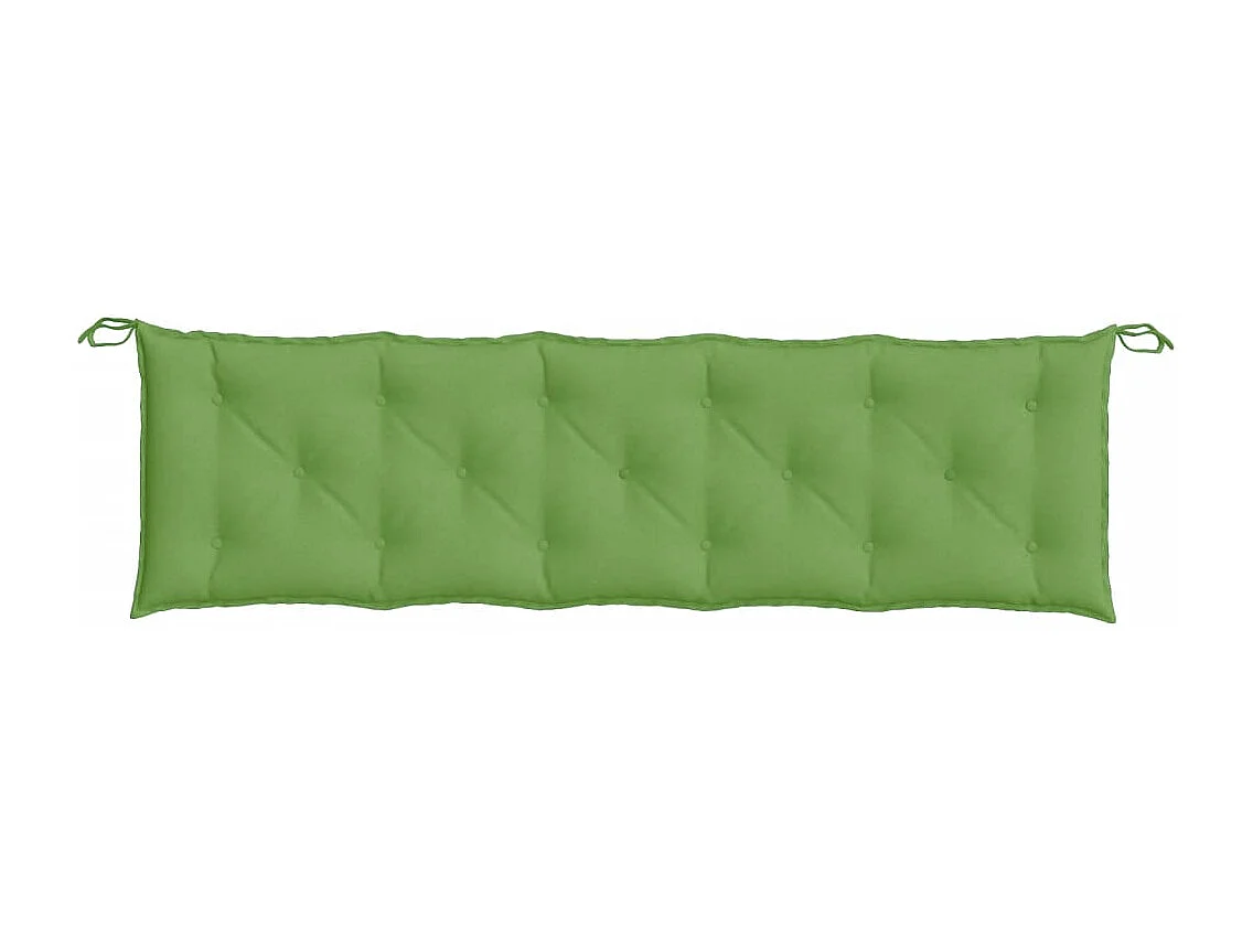 Coussins de banc de jardin lot de 2 vert mélangé tissu