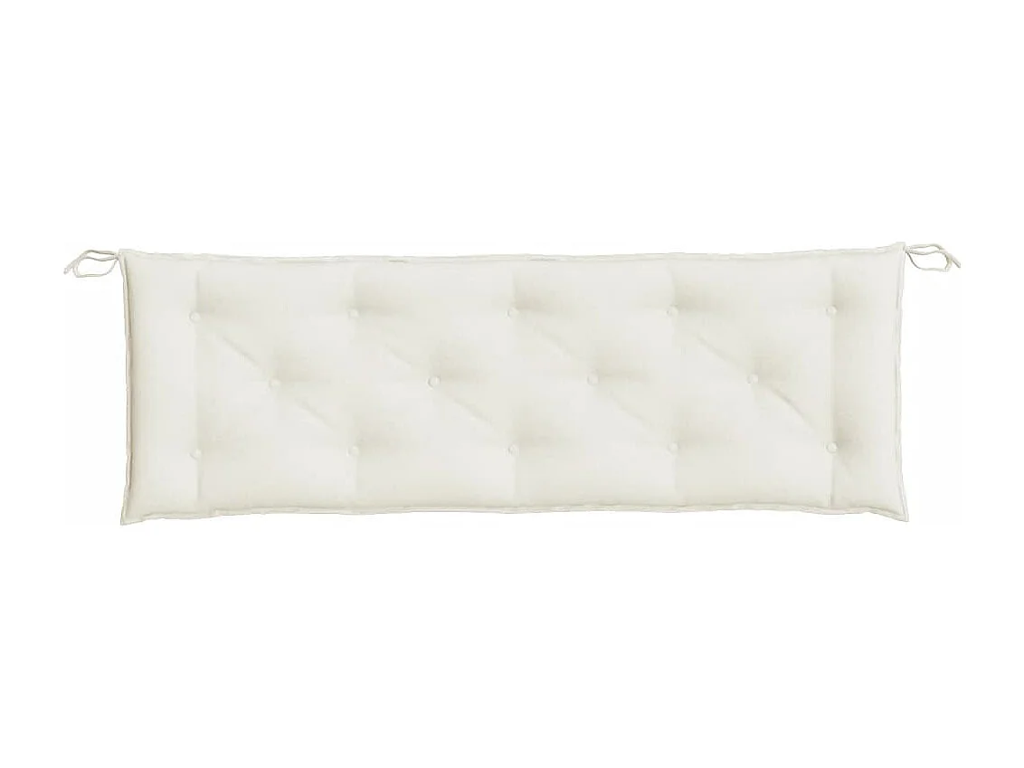 Coussin de banc de jardin crème mélangé 150x50x7 cm tissu