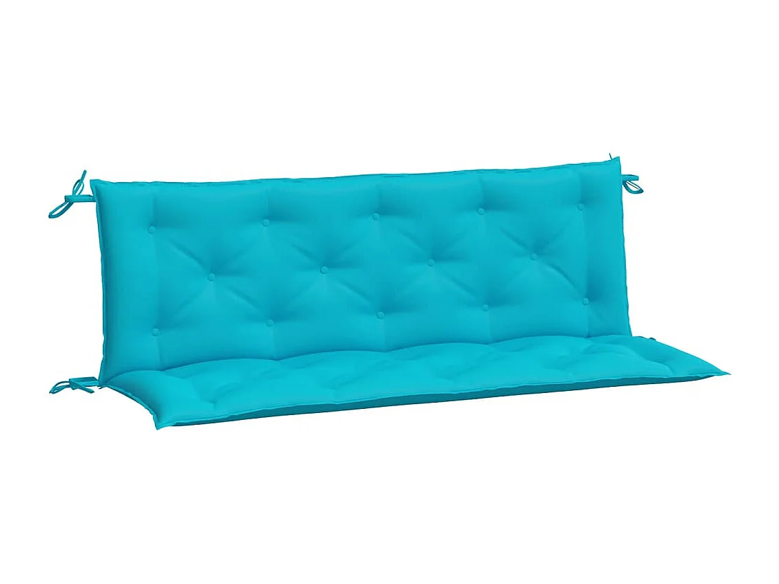 Coussins de banc de jardin lot de 2 turquoise 150x50x7 cm tissu