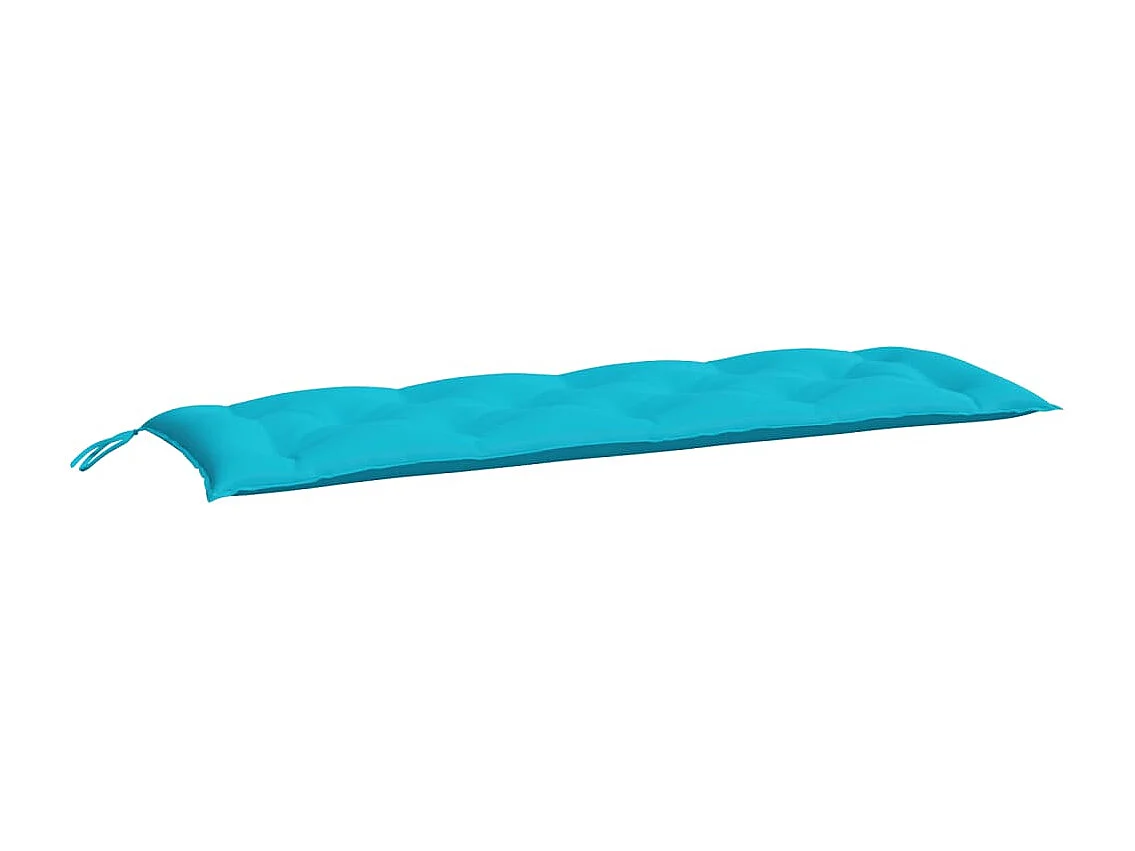 Coussins de banc de jardin lot de 2 turquoise 150x50x7 cm tissu