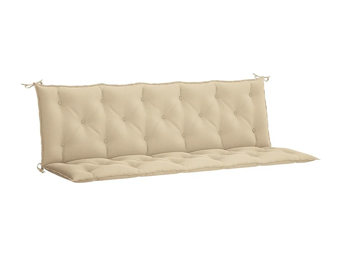 Almofadões banco jardim 2 peças 180x50x7cm tecido oxford bege