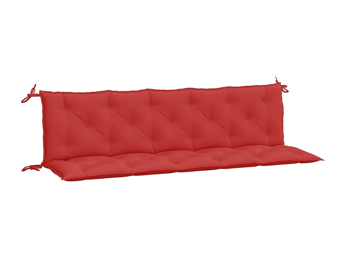 Almofadões banco jardim 2 peças 180x50x7cm tecido oxford vermelho